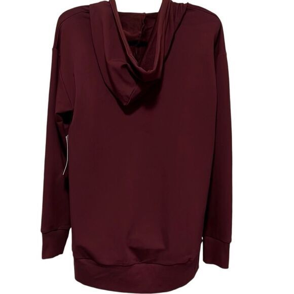 Soul + Sky womens sweatshirt Size XS Port Luxe Terry Drawstring Hooded slits NWT - Picture 2 of 8